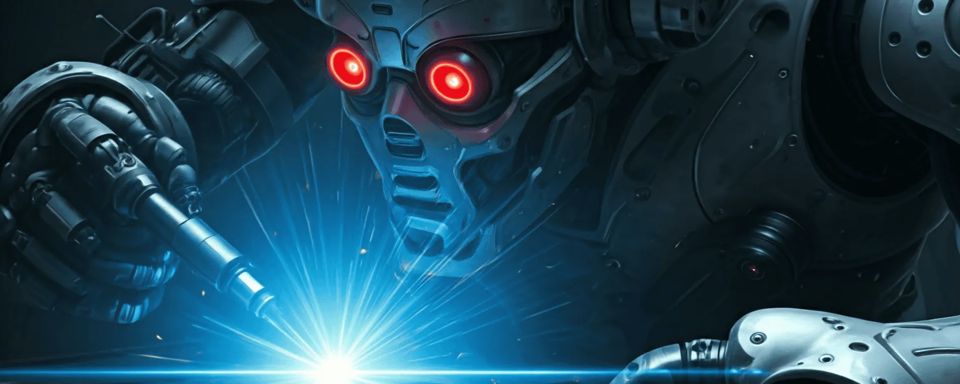 Welding with a robot