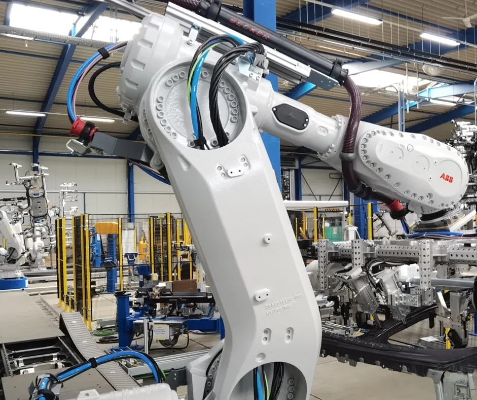 Industrial automation with a robot