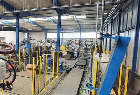 Línea de producción robotizada terminada